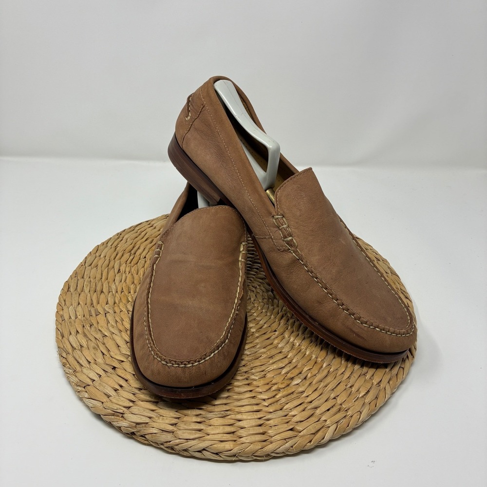 Cole Haan Henderson Venetian Loafers Shoes Mens 12 M Tan Brown Nubuck Leather